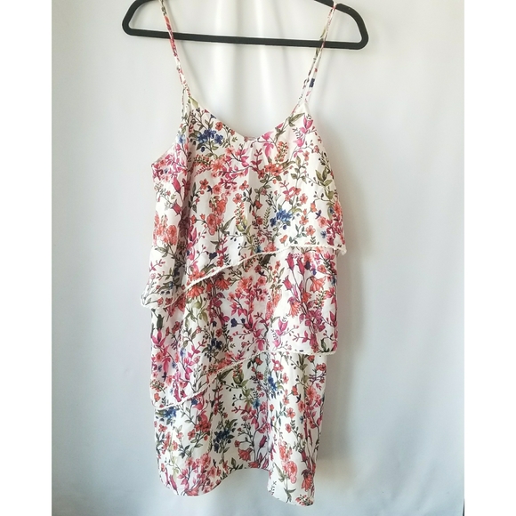 new Devlin Romantic Layered Tiered Flouncy Floral Dress Medium - Picture 7 of 9